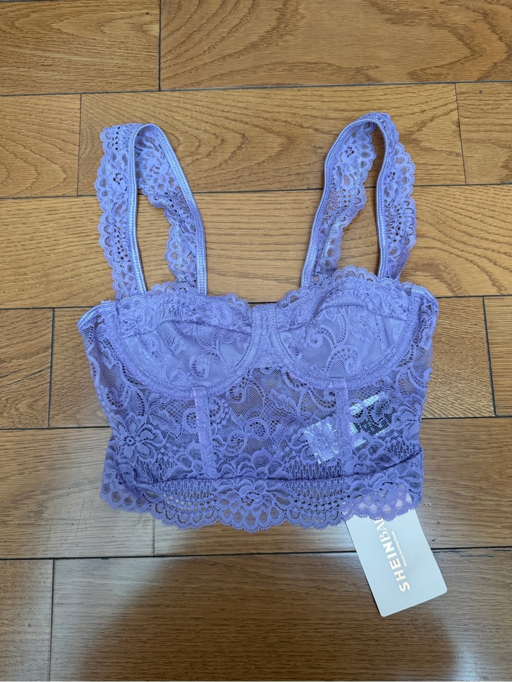 Lilac Lace Longline Crop top